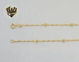 (1-1546-1) Laminado de oro - Cadena de eslabones Singapur de 3,5 mm con bolas - BGO