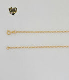 (1-6148) Gold Laminate - Rolo Link Charms Necklace - BGF