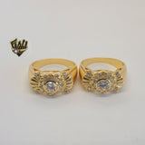 (1-3170) Gold Laminate - CZ Men Ring - BGO - Fantasy World Jewelry