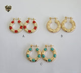 (1-2601-E) Gold Laminate Hoops - BGO - Fantasy World Jewelry