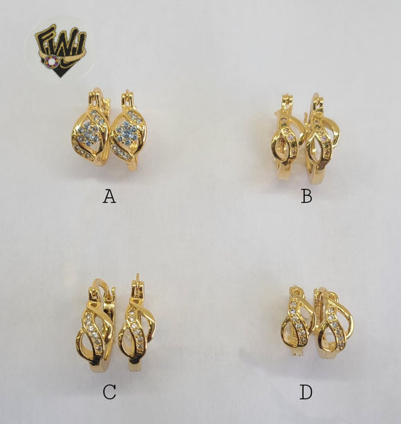 (1-2632) Gold Laminate Hoops - BGO - Fantasy World Jewelry