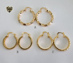 (1-2702) Gold Laminate Hoops- BGO - Fantasy World Jewelry