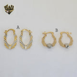 (1-2603) Gold Laminate - Two Tones Hoops - BGO