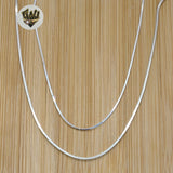 (sv-sn-04) 925 Sterling Silver - Square Snake Link Chains. - Fantasy World Jewelry