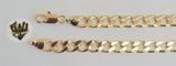 (1-60015) Gold Laminate - 7mm Curb Link Bracelet - 9.5" - BGF - Fantasy World Jewelry
