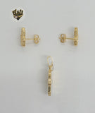 (1-6025) Gold Laminate - Hamsa Hand Set - BGF - Fantasy World Jewelry