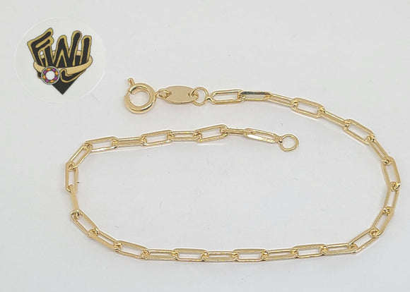 (1-0795) Gold Laminate - 10.5mm Curb Link Bracelet - 7.5