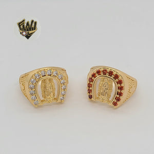 (1-3160-3) Gold Laminate - Guadalupe Virgin Men Ring - BGO