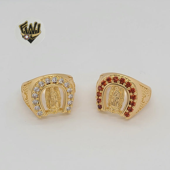 (1-3160-1) Gold Laminate - Guadalupe Virgin Men Ring - BGO