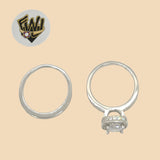 (2-5253) 925 Sterling Silver - Zircon Wedding Ring - Fantasy World Jewelry