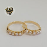 (1-3006) Gold Laminate - Ring with Pearls - BGF - Fantasy World Jewelry