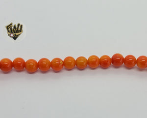 (MBEAD-94) 6mm Coral Beads - Fantasy World Jewelry
