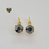 (1-1163) Gold Laminate - Multicolor Earrings - BGO - Fantasy World Jewelry