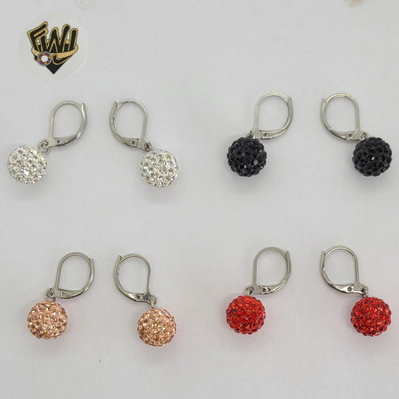 (4-2253) Stainless Steel - Balls Earrings. - Fantasy World Jewelry