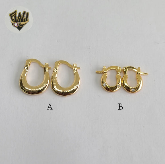 (1-2537) Gold Laminate Hoops - BGO - Fantasy World Jewelry