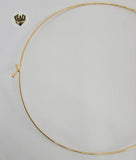 (1-6292) Gold Laminate - Rigid Necklace - BGO - Fantasy World Jewelry