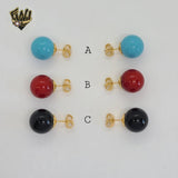 (1-1057-1) Gold Laminate - Ball Earrings - BGO