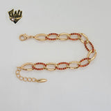 (1-60088) Gold Laminate - 9mm Zircon Bracelet - 7.5" - BGO
