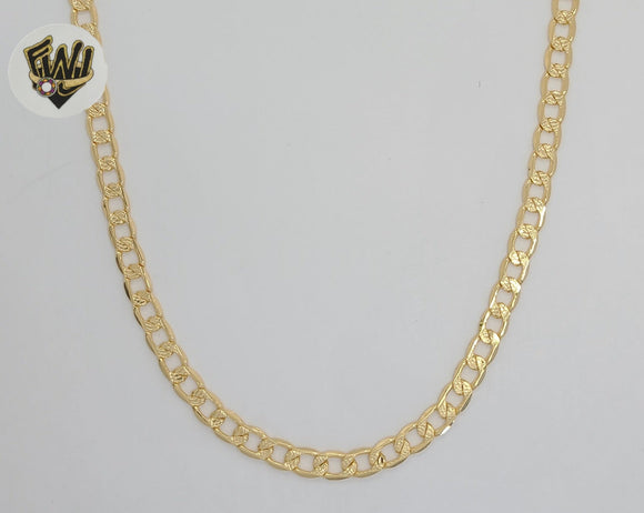 (1-1844) Gold Laminate - 5.5mm Curb Link Chain - BGF