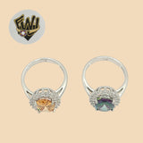 (2-5094) 925 Sterling Silver - Zircon Ring - Fantasy World Jewelry