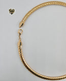 (1-6293) Gold Laminate - Rigid Snake Necklace - BGO - Fantasy World Jewelry