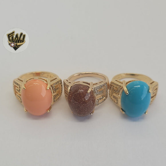(1-3127) Gold Laminate -Stone Ring - BGO - Fantasy World Jewelry