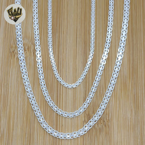 (sv-bmark-02) 925 Sterling Silver - Bismark Link Chains. - Fantasy World Jewelry
