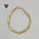 (1-0437) Gold Laminate - 6mm Alternative Herringbone Bracelet - BGF - Fantasy World Jewelry