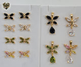(1-6374) Gold Laminate - Butterfly Sets - BGO - Fantasy World Jewelry