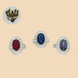 (2-5115) 925 Sterling Silver - Zircon Ring - Fantasy World Jewelry