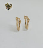 (1-2524-A) Gold Laminate - Hoops with Design - BGO - Fantasy World Jewelry