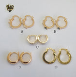 (1-2651 B-F) Gold Laminate Hoops - BGO - Fantasy World Jewelry