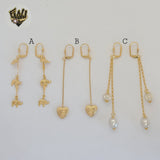 (1-1231-1) Gold Laminate - Long Earrings - BGF