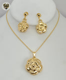 (1-6083) Gold Laminate- Flower Set - BGO - Fantasy World Jewelry