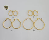 (1-2801) Gold Laminate - Plain Hoops - BGO - Fantasy World Jewelry