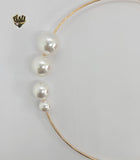 (1-6511) Gold Laminate - Necklace with Pearls - BGO - Fantasy World Jewelry