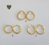 (1-2657 C-H) Gold Laminate Hoops - BGO - Fantasy World Jewelry