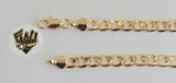 (1-60010) Gold Laminate- 5.5mm Curb Link Men Bracelet- 8.5" - BGF - Fantasy World Jewelry