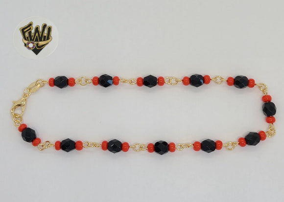 (1-0089) Gold Laminate - Azabache Anklet - 10