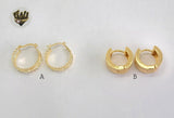 (1-2587) Gold Laminate Hoops - BGO - Fantasy World Jewelry