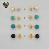 (1-1058) Gold Laminate - Stud Earrings - BGO