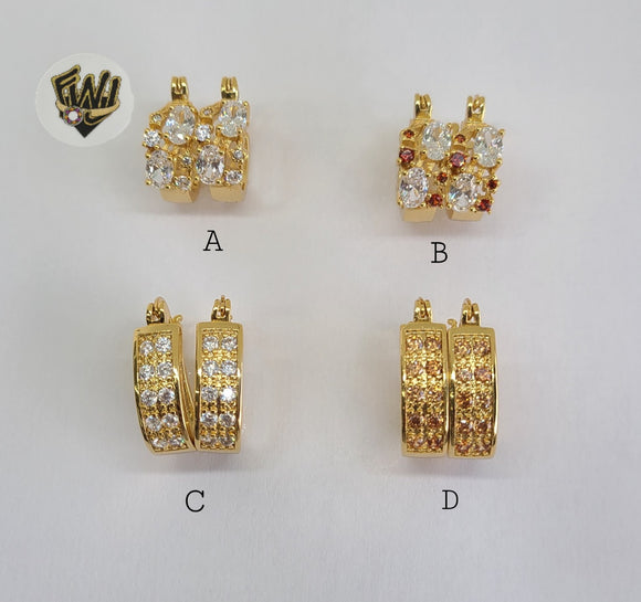 (1-2659 C-D) Gold Laminate Hoops - BGO - Fantasy World Jewelry