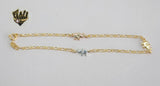 (1-0104) Gold Laminate - 2.5mm Three Tone Elephants Anklets - 10" - BGF - Fantasy World Jewelry