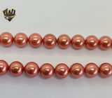 (MBEAD-46) 10mm Orange Pearls - Round - Fantasy World Jewelry