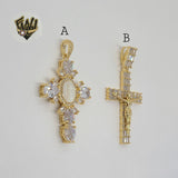 (1-2474-1) Gold Laminate - Cross Pendants - BGO