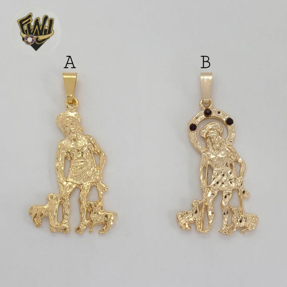 (1-2342) Gold Laminate - St Lazarus Pendants - BGO