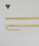 (1-6067) Gold Laminate - Leaf Link Necklace - BGF