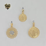 (1-2222-1) Gold Laminate - Saint Benedict Pendants - BGF