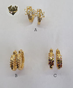 (1-2650 D-E) Gold Laminate Hoops - BGO - Fantasy World Jewelry