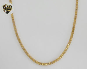 (1-1728) Gold Laminate - 3mm Round Mesh Link Chain - BGO